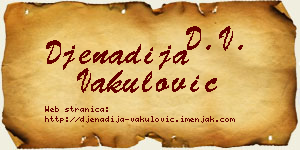 Đenadija Vakulović vizit kartica